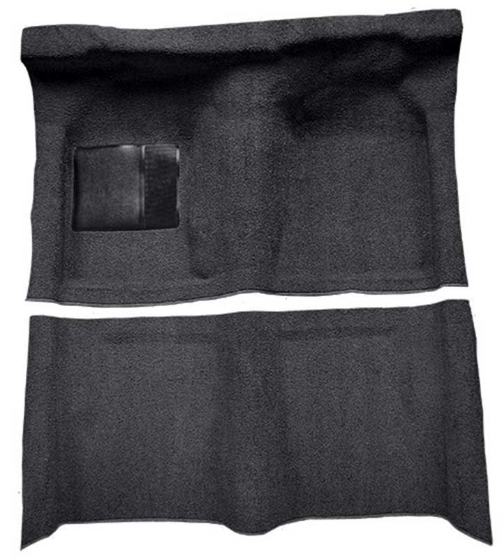 1963-65 Falcon/Comet 2-Door Hardtop/1960-65 Ranchero w/ Column Shift - Molded Loop Carpet Set - Black