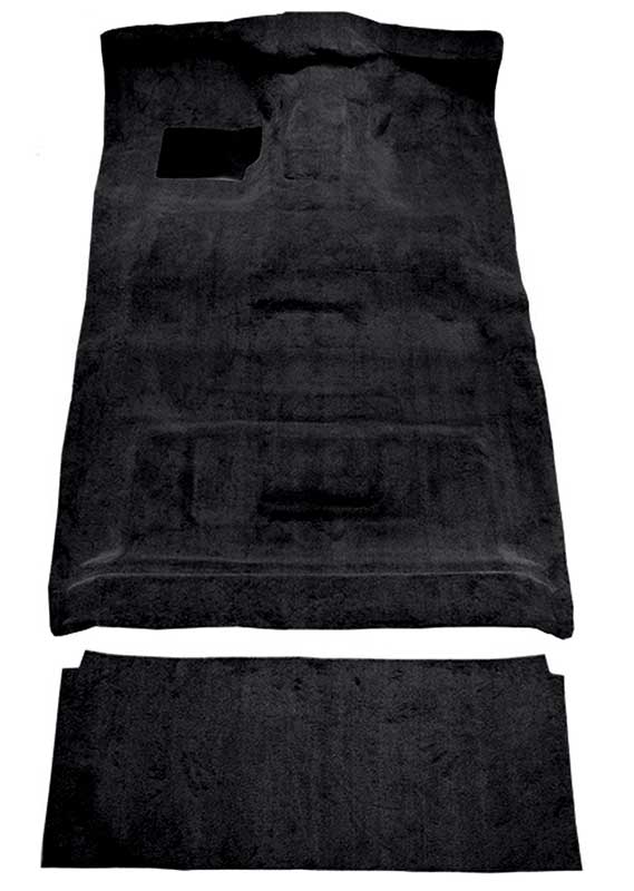 1987-96 Ford F-Series Crew Cab w/ High Tunnel - Molded Cutpile Carpet Set - Black