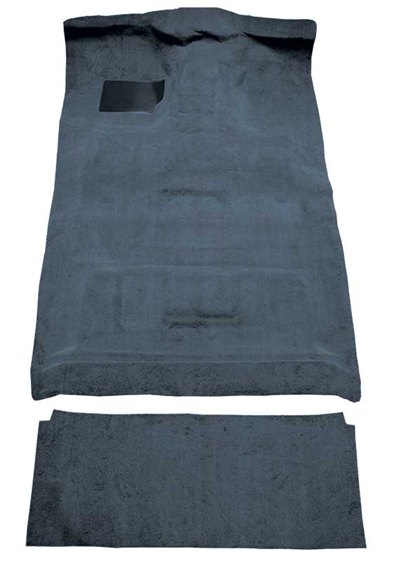 1987-96 Ford F-Series Crew Cab w/ High Tunnel - Molded Cutpile Carpet Set - Crystal Blue