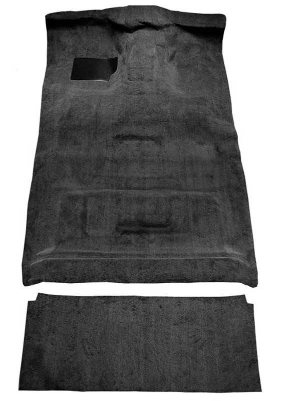 1987-96 Ford F-Series Crew Cab w/ High Tunnel - Molded Cutpile Carpet Set - Ebony