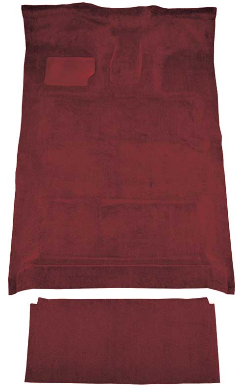 1990-96 Ford F-350 Crew Cab Automatic w/ Electric 4WD & Low Tunnel - Cutpile Carpet Kit - Maroon