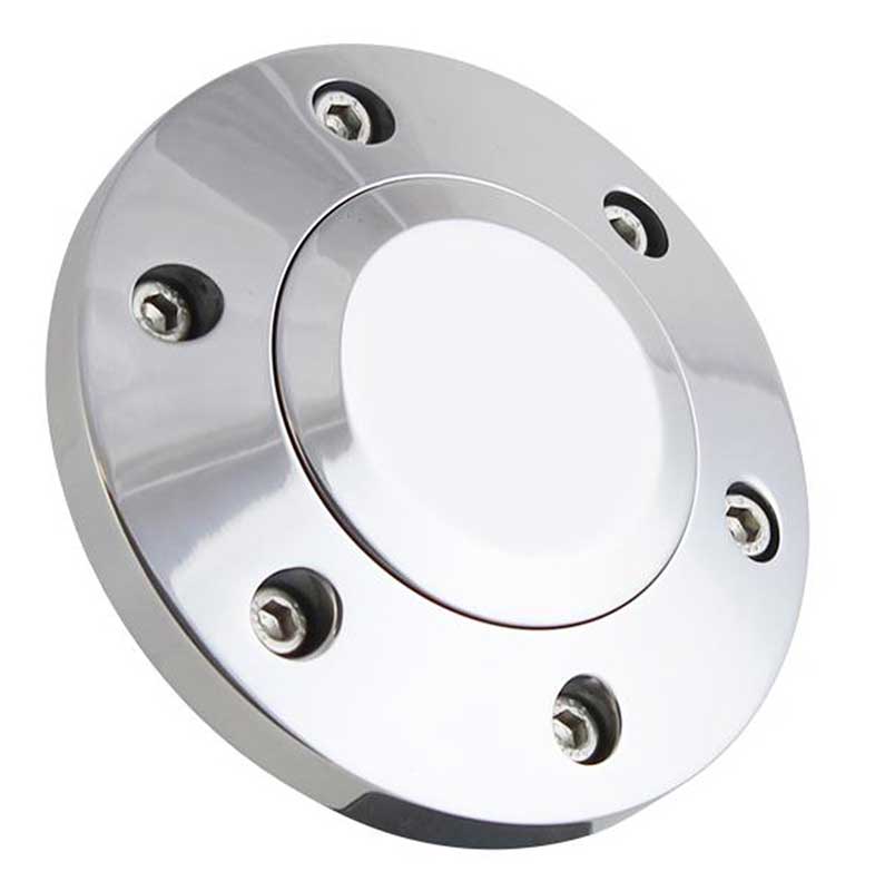 Horn Button Cap For 6 Bolt Wheels Without Logo Polished