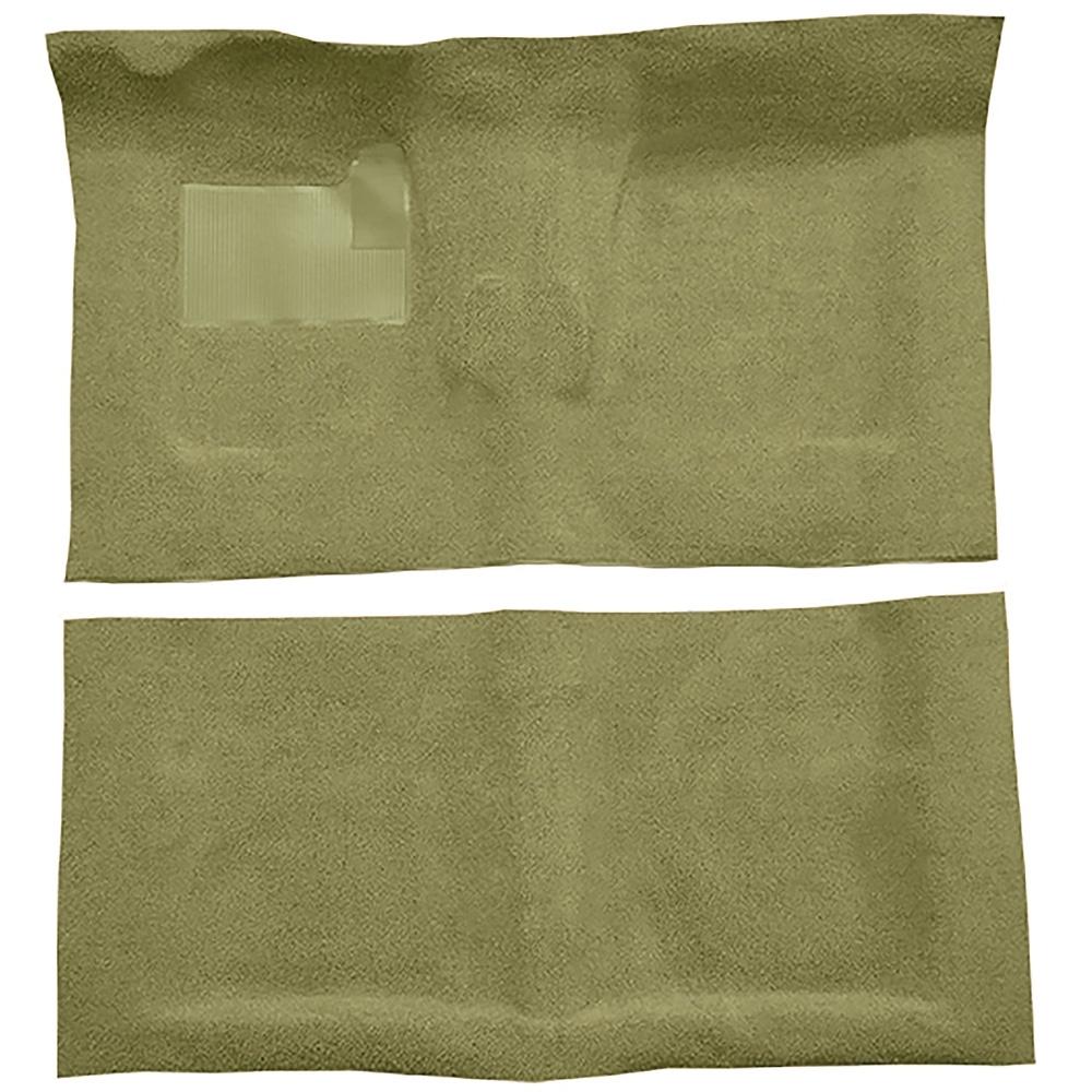 1968-72 Skylark, Chevelle, Cutlass 2-Door 4-Speed w/o Console Square Hump Complete Molded Carpet Set Loop Ivy Gold