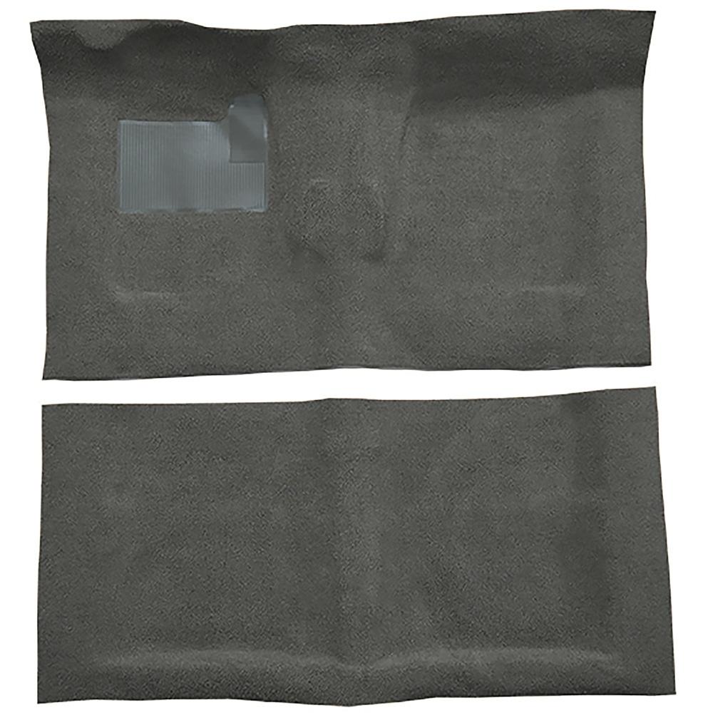 1968-72 Skylark, Chevelle, Cutlass 2-Door 4-Speed w/o Console Square Hump Complete Molded Carpet Set Loop Gunmetal Gray