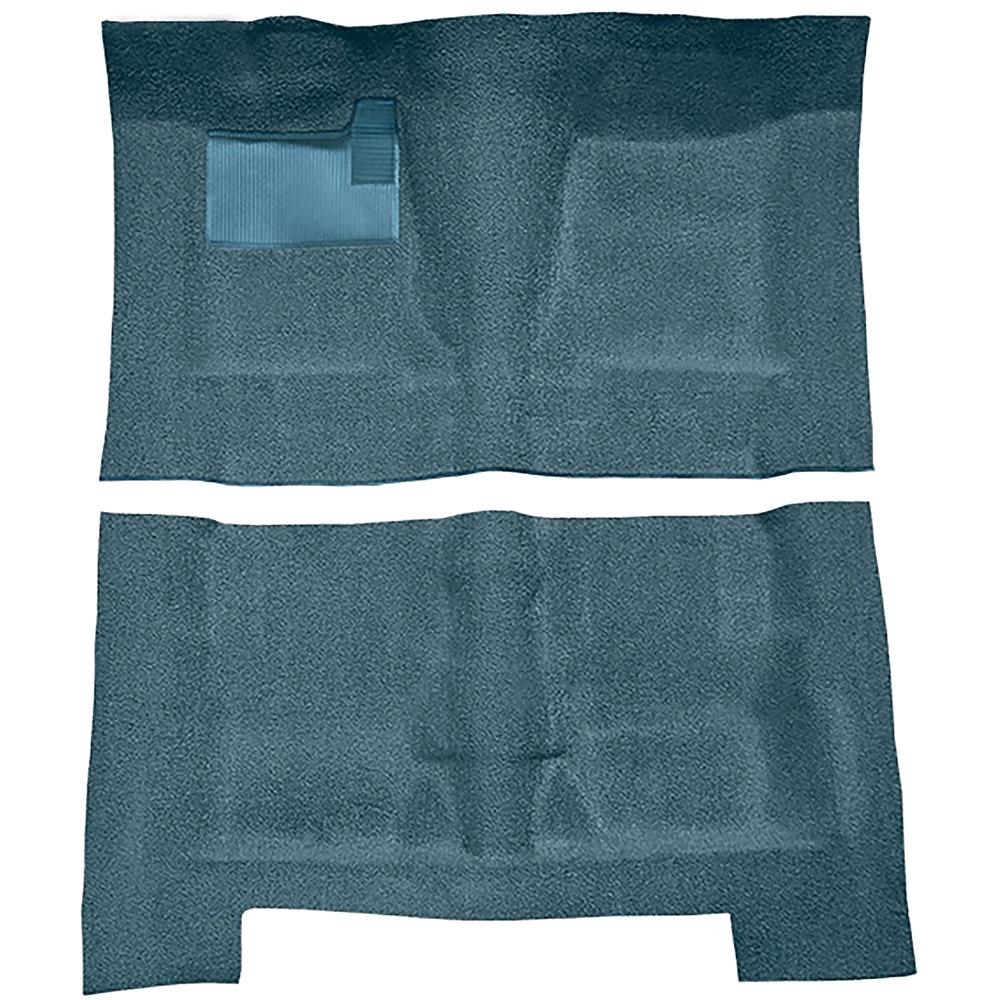 1968-72 Skylark, Chevelle, Cutlass 2 or 4-Door Automatic Complete Molded Carpet Set Loop Bright Blue