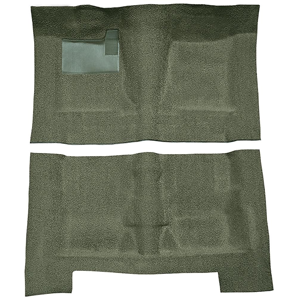 1968-72 Skylark, Chevelle, Cutlass 2 or 4-Door Automatic Complete Molded Carpet Set Loop Moss Green