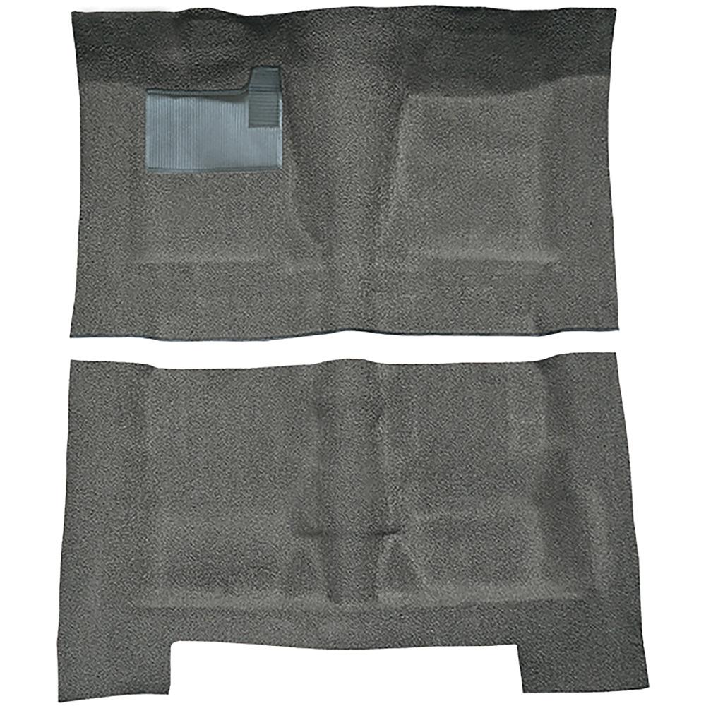 1968-72 Skylark, Chevelle, Cutlass 2 or 4-Door Automatic Complete Molded Carpet Set Loop Gunmetal Gray