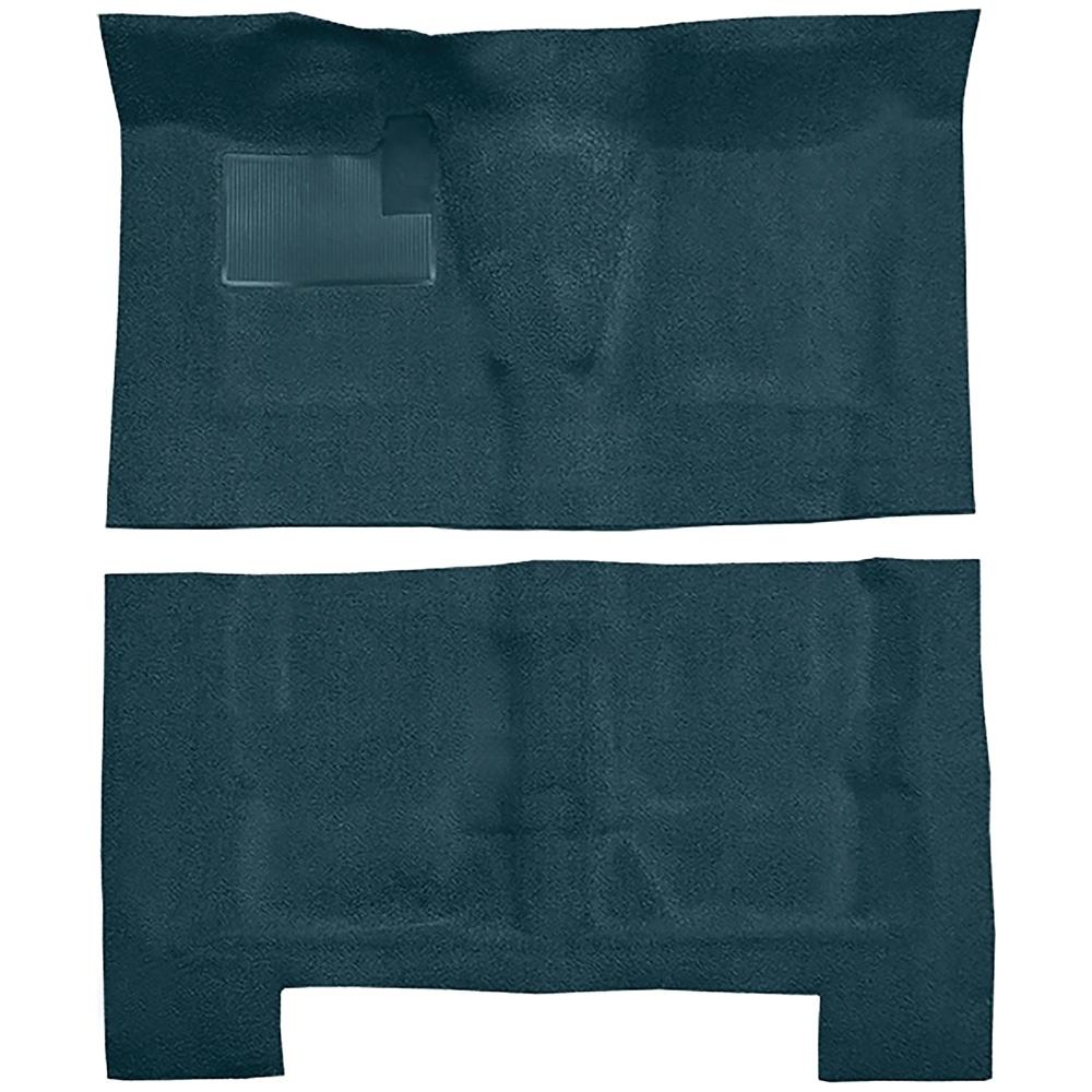 1968-72 Chevelle Concours 4-Door Wagon 4-Speed Complete Molded Carpet Set Loop Bright Blue