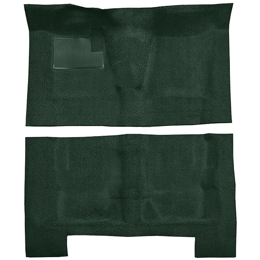 1968-72 Chevelle Concours 4-Door Wagon 4-Speed Complete Molded Carpet Set Loop Dark Green