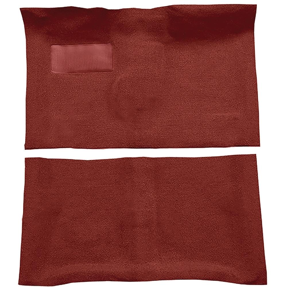 1964-67 Skylark, Chevelle, Cutlass 2-Door 4-Speed Complete Molded Carpet Set Loop Red