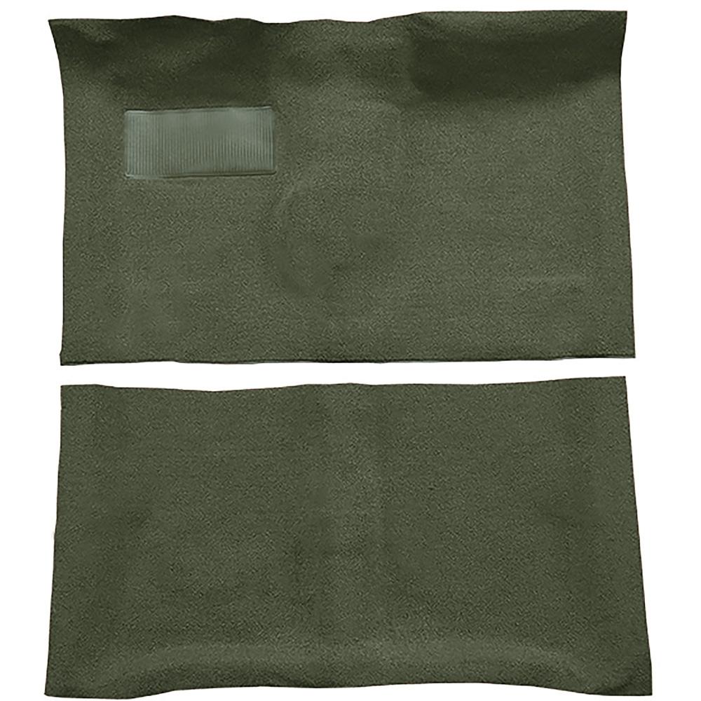 1964-67 Skylark, Chevelle, Cutlass 2-Door 4-Speed Complete Molded Carpet Set Loop Moss Green