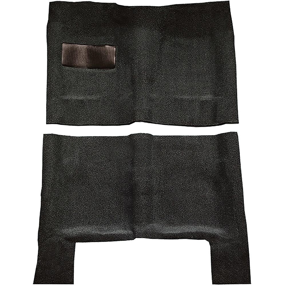 1964-67 Skylark, Chevelle, Cutlass 2 or 4-Door Automatic Complete Molded Carpet Set Loop Black