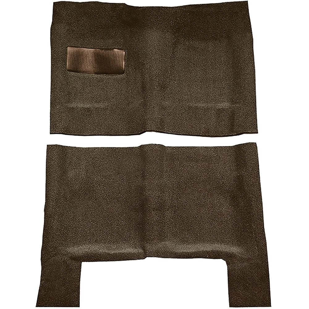 1964-67 Skylark, Chevelle, Cutlass 2 or 4-Door Automatic Complete Molded Carpet Set Loop Dark Brown