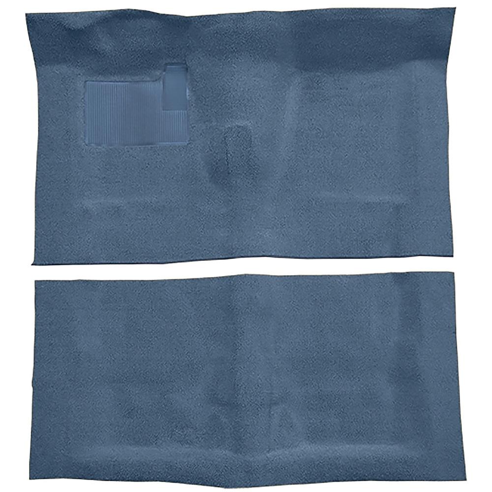1968-72 Chevelle, LeMans, Skylark 2-Door 4-Speed w/ Console Complete Molded Carpet Set Loop Medium Blue