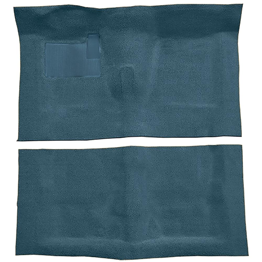 1968-72 Chevelle, LeMans, Skylark 2-Door 4-Speed w/ Console Complete Molded Carpet Set Loop Bright Blue