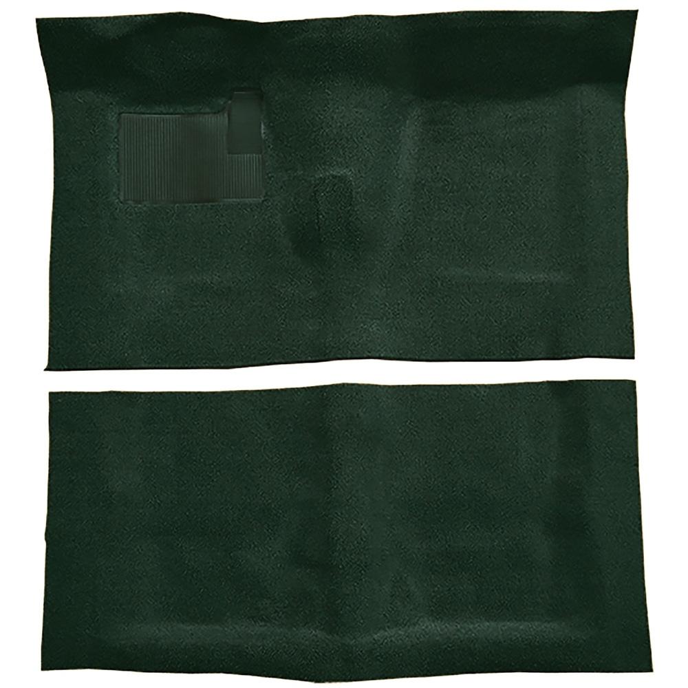 1968-72 Chevelle, LeMans, Skylark 2-Door 4-Speed w/ Console Complete Molded Carpet Set Loop Dark Green