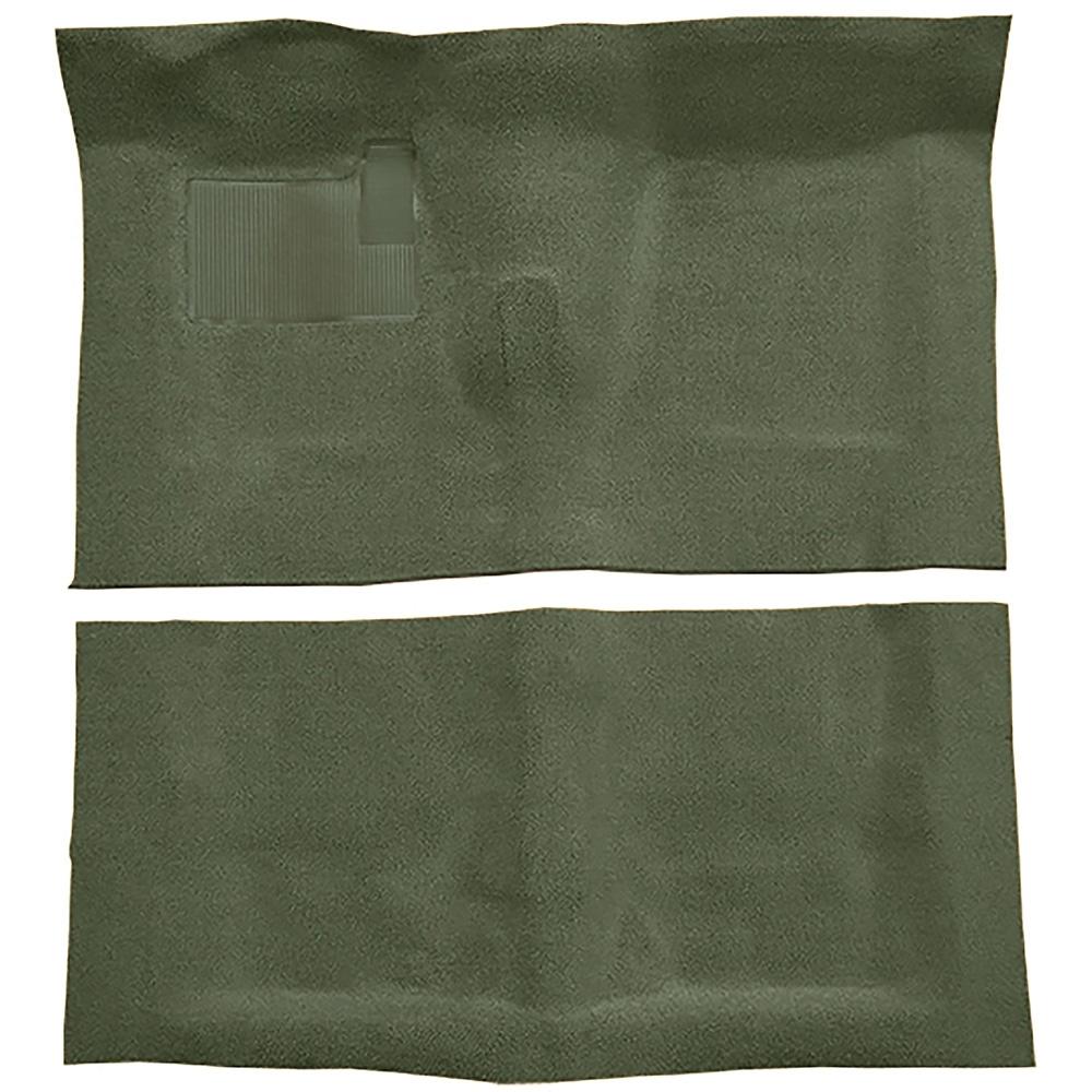 1968-72 Chevelle, LeMans, Skylark 2-Door 4-Speed w/ Console Complete Molded Carpet Set Loop Moss Green
