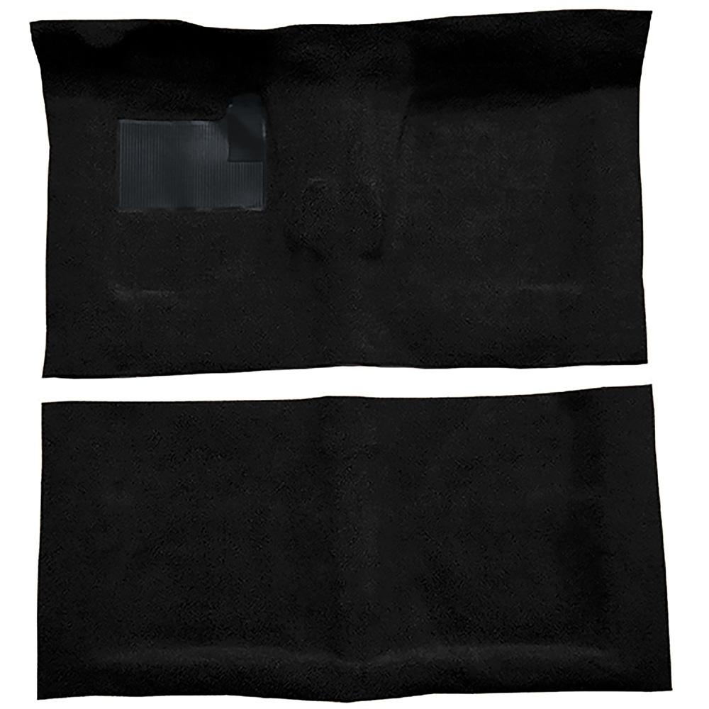 1968-72 Skylark, Chevelle, Cutlass 2-Door 4-Speed w/o Console Square Hump Complete Molded Carpet Set Loop Mass-Backing Black