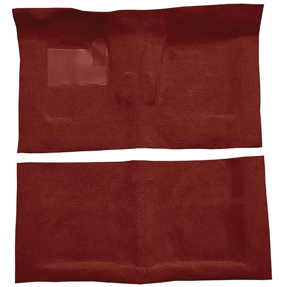 1968-72 Skylark, Chevelle, Cutlass 2-Door 4-Speed w/o Console Square Hump Complete Molded Carpet Set Loop Mass-Backing Red