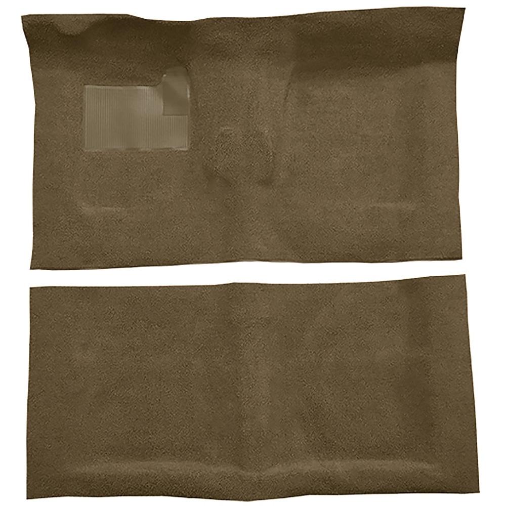 1968-72 Skylark, Chevelle, Cutlass 2-Door 4-Speed w/o Console Square Hump Complete Molded Carpet Set Loop Mass-Backing Gold