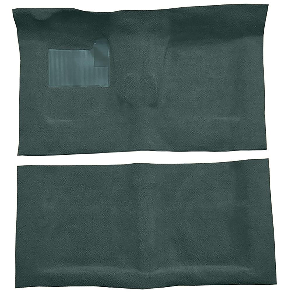 1968-72 Skylark, Chevelle, Cutlass 2-Door 4-Speed w/o Console Square Hump Complete Molded Carpet Set Loop Mass-Backing Aqua