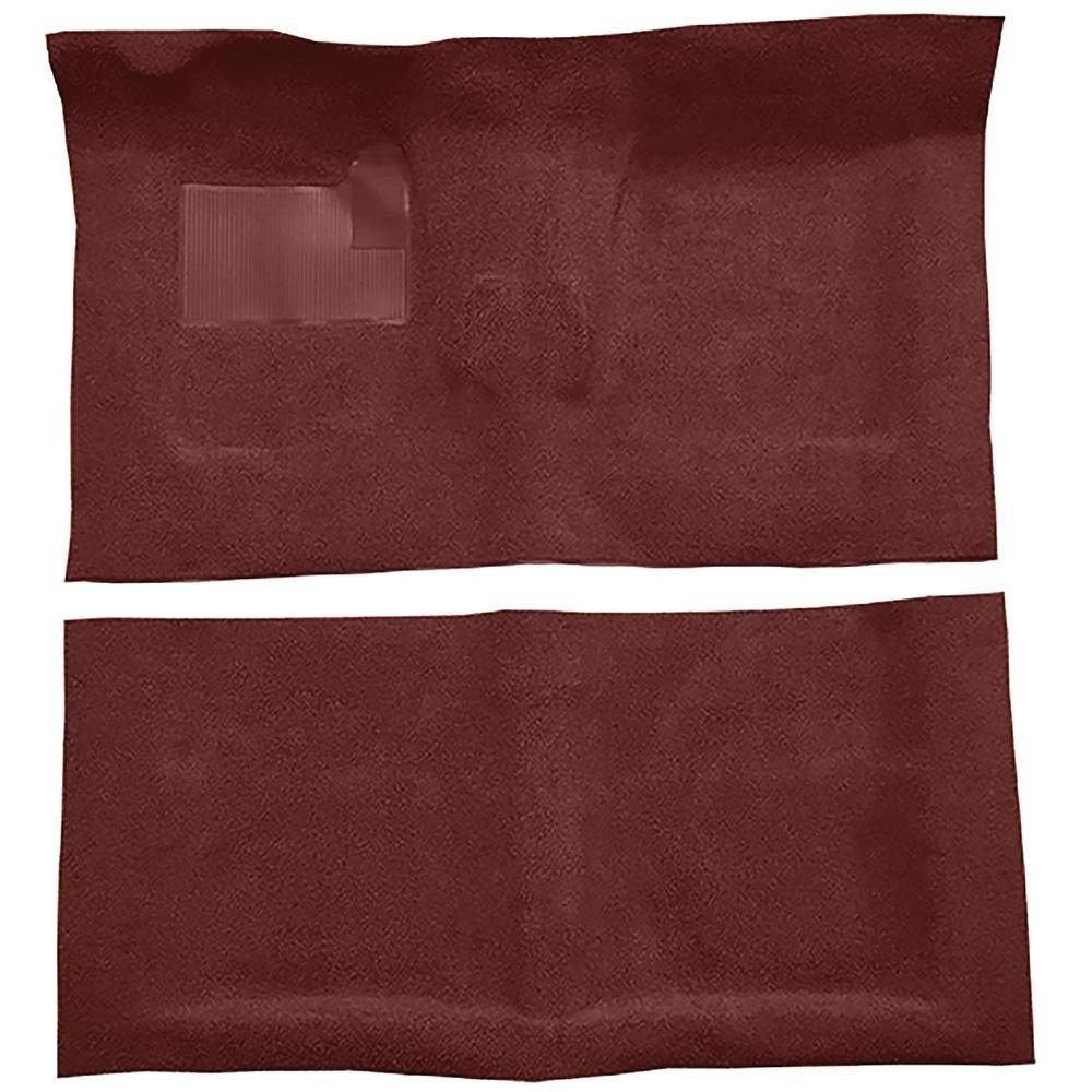 1968-72 Skylark, Chevelle, Cutlass 2-Door 4-Speed w/o Console Square Hump Complete Molded Carpet Set Loop Mass-Backing Maroon