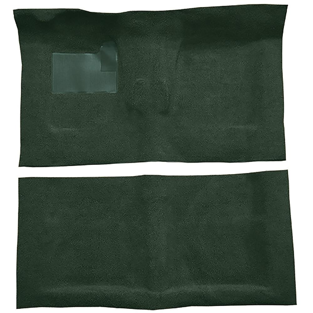 1968-72 Skylark, Chevelle, Cutlass 2-Door 4-Speed w/o Console Square Hump Complete Molded Carpet Set Loop Mass-Backing Green