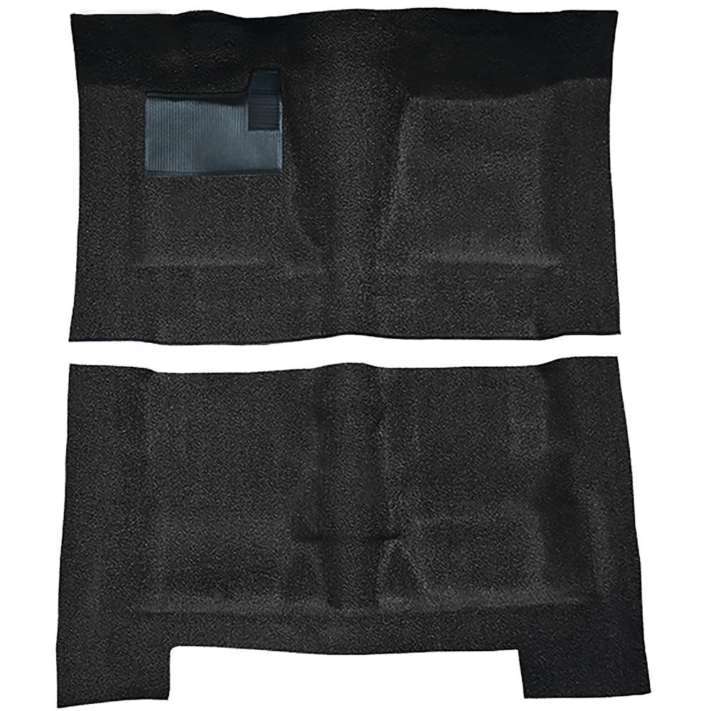 1968-72 Skylark, Chevelle, Cutlass 2 or 4-Door Automatic Complete Molded Carpet Set Loop Mass-Backing Black