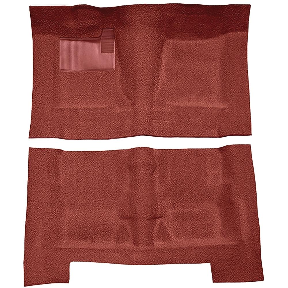 1968-72 Skylark, Chevelle, Cutlass 2 or 4-Door Automatic Complete Molded Carpet Set Loop Mass-Backing Red
