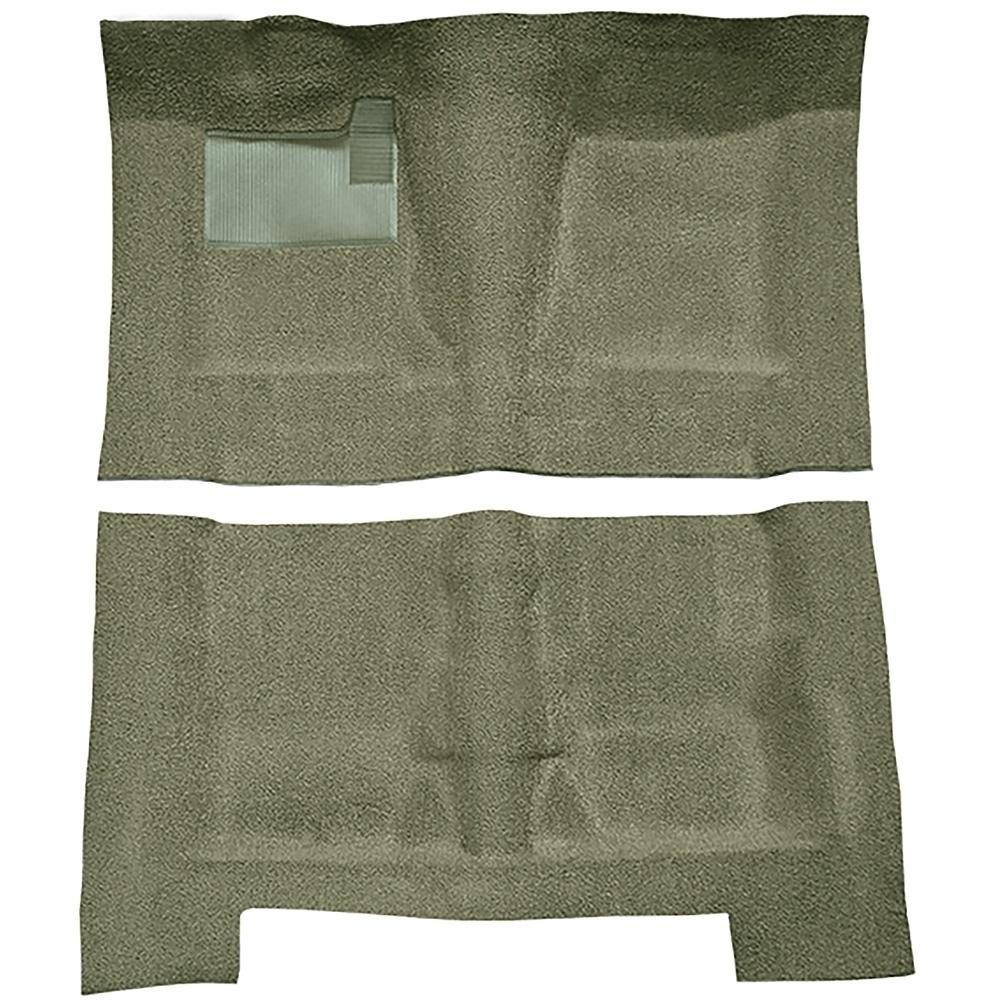 1968-72 Skylark, Chevelle, Cutlass 2 or 4-Door Automatic Complete Molded Carpet Set Loop Mass-Backing Medium Blue