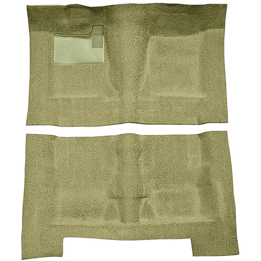 1968-72 Skylark, Chevelle, Cutlass 2 or 4-Door Automatic Complete Molded Carpet Set Loop Mass-Backing Ivy Gold