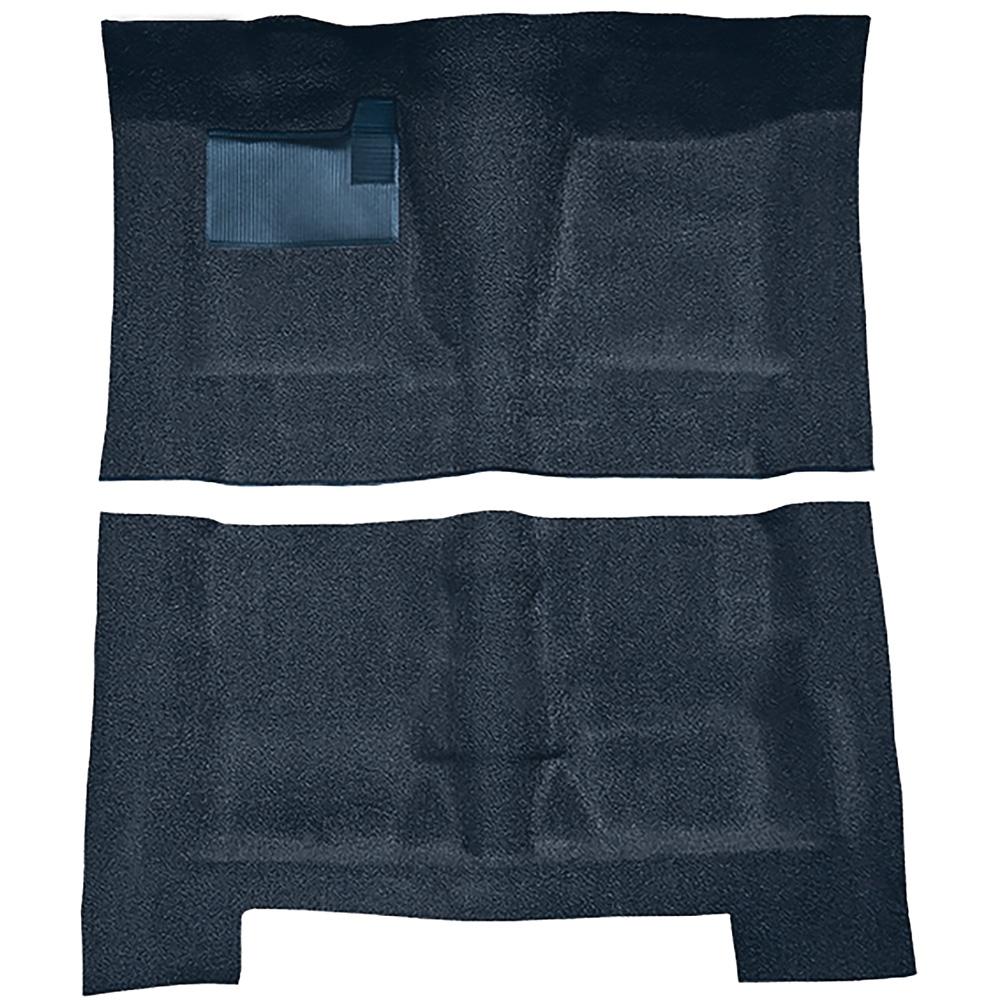 1968-72 Skylark, Chevelle, Cutlass 2 or 4-Door Automatic Complete Molded Carpet Set Loop Mass-Backing Dark Blue