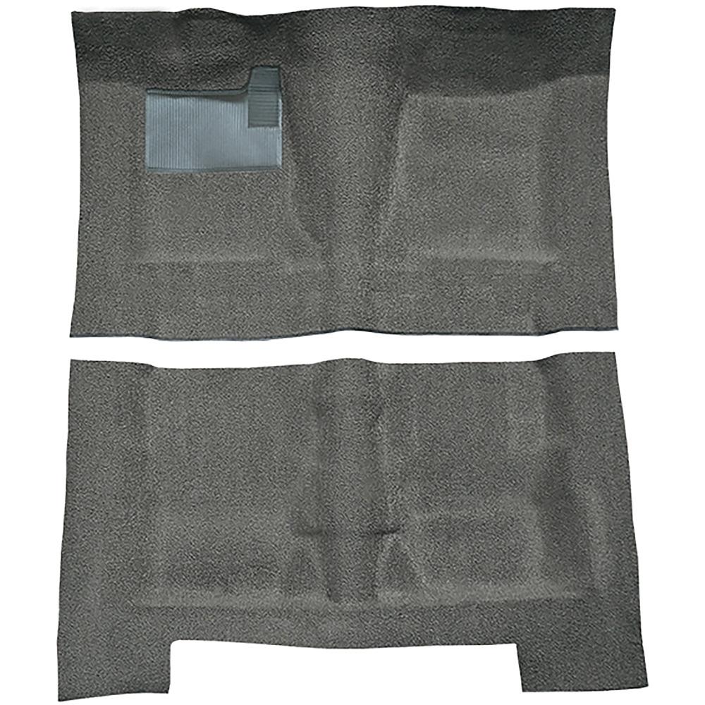 1968-72 Skylark, Chevelle, Cutlass 2 or 4-Door Automatic Complete Molded Carpet Set Loop Mass-Backing Gunmetal Gray