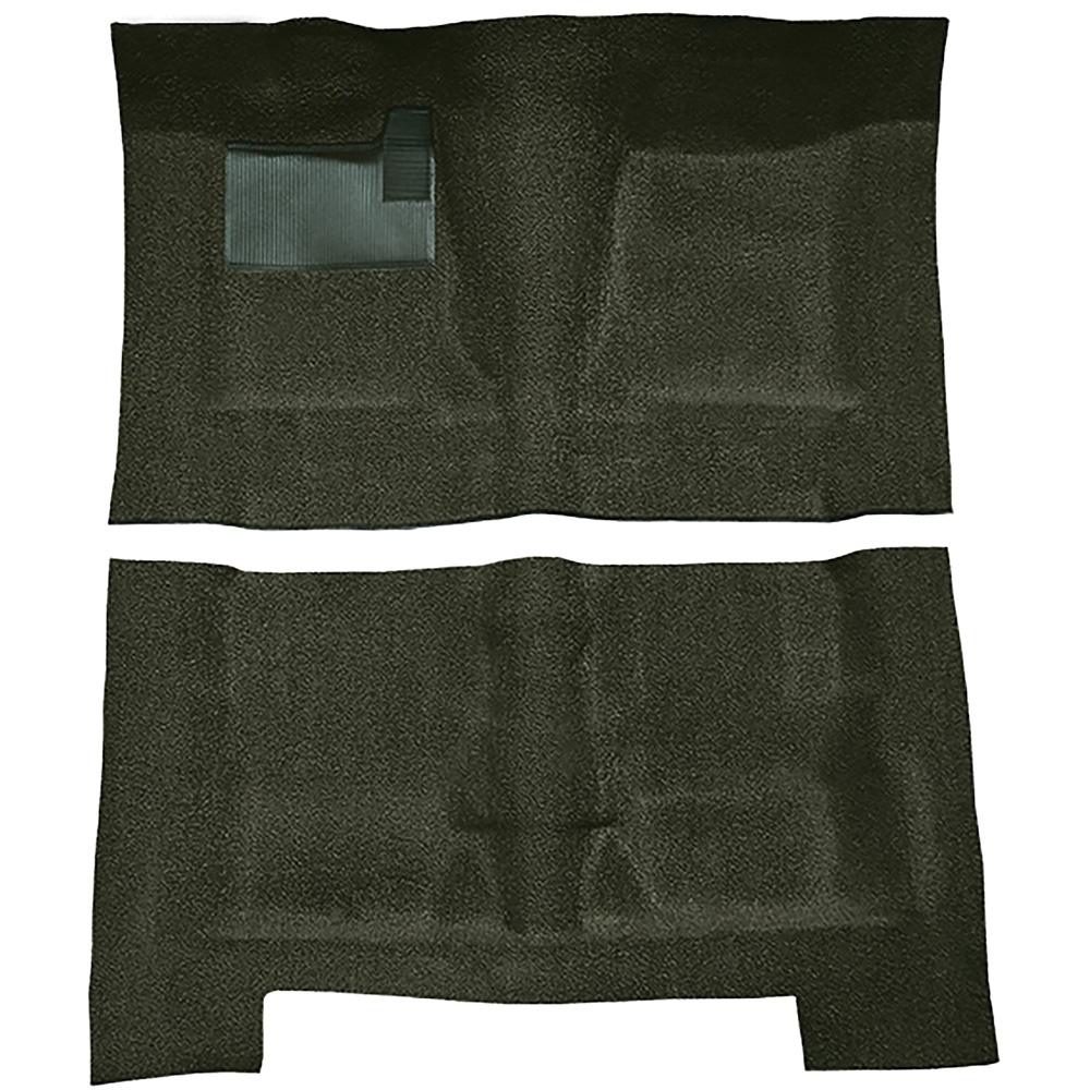 1968-72 Skylark, Chevelle, Cutlass 2 or 4-Door Automatic Complete Molded Carpet Set Loop Mass-Backing Dark Olive Green