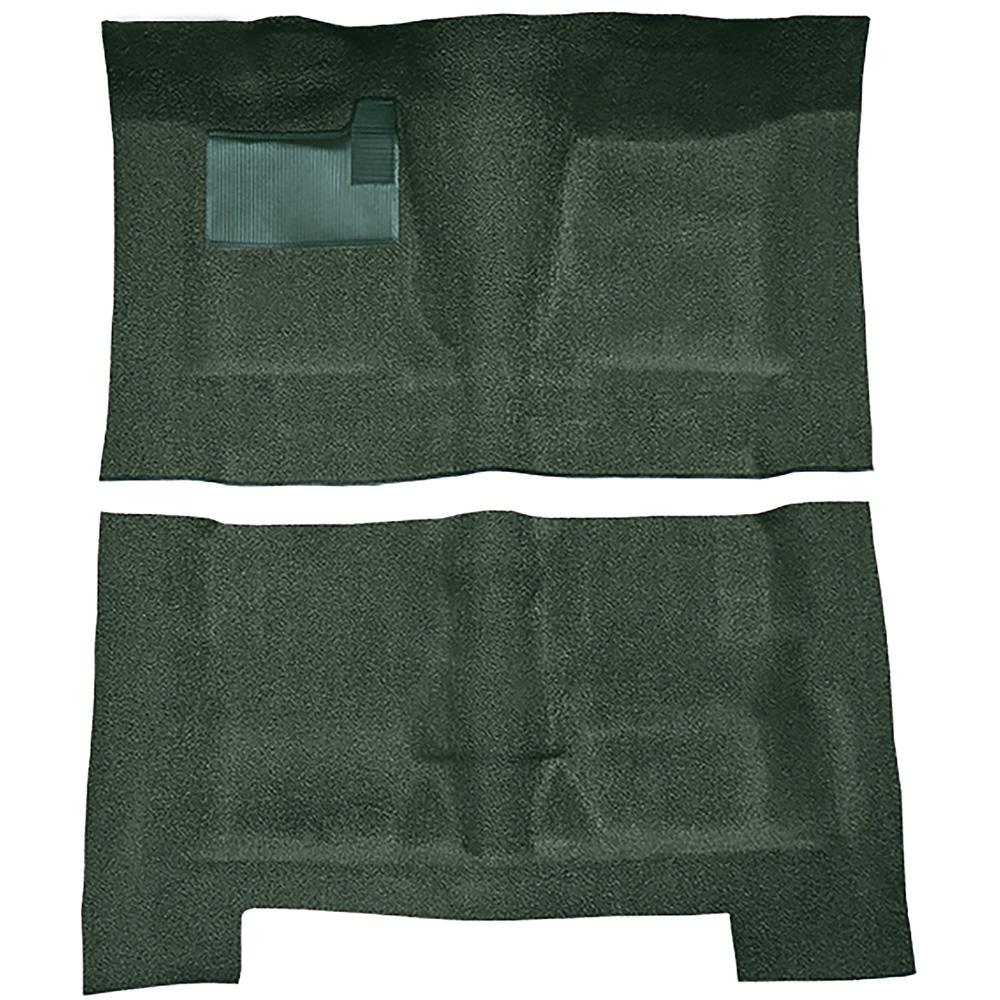 1968-72 Skylark, Chevelle, Cutlass 2 or 4-Door Automatic Complete Molded Carpet Set Loop Mass-Backing Green