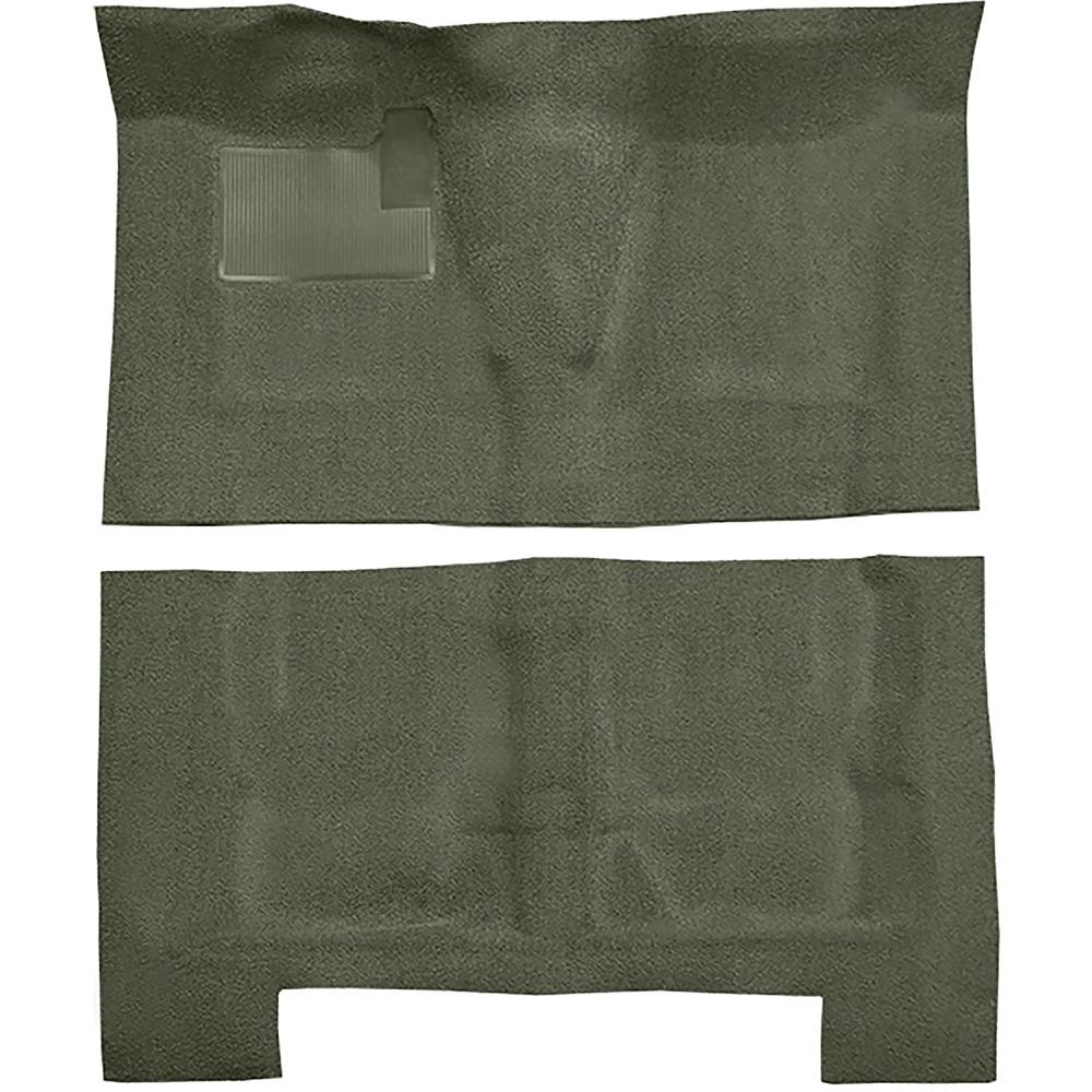 1968-72 Chevelle Concours 4-Door Wagon 4-Speed Complete Molded Carpet Set Loop Mass-Backing Moss Green