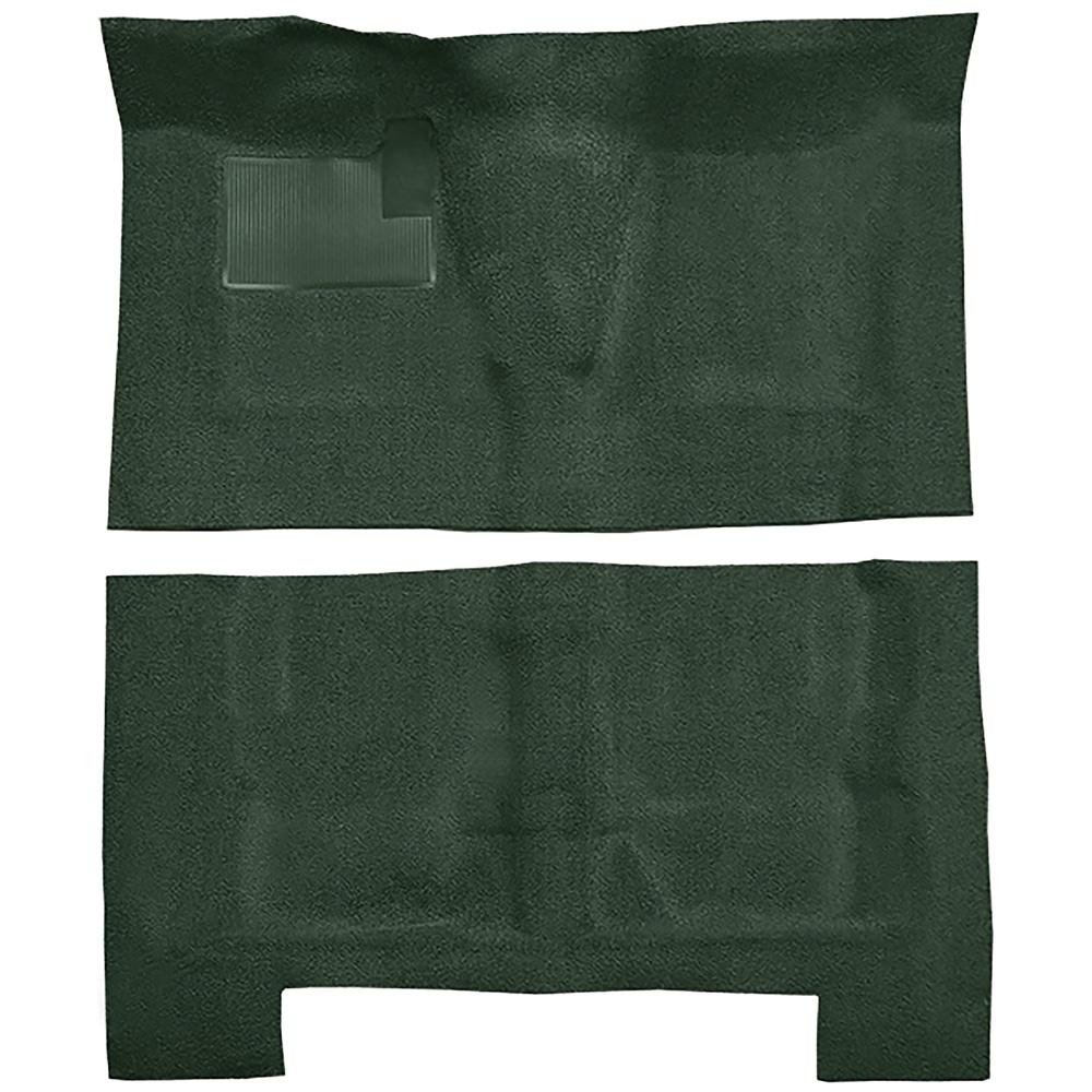 1968-72 Chevelle Concours 4-Door Wagon 4-Speed Complete Molded Carpet Set Loop Mass-Backing Green