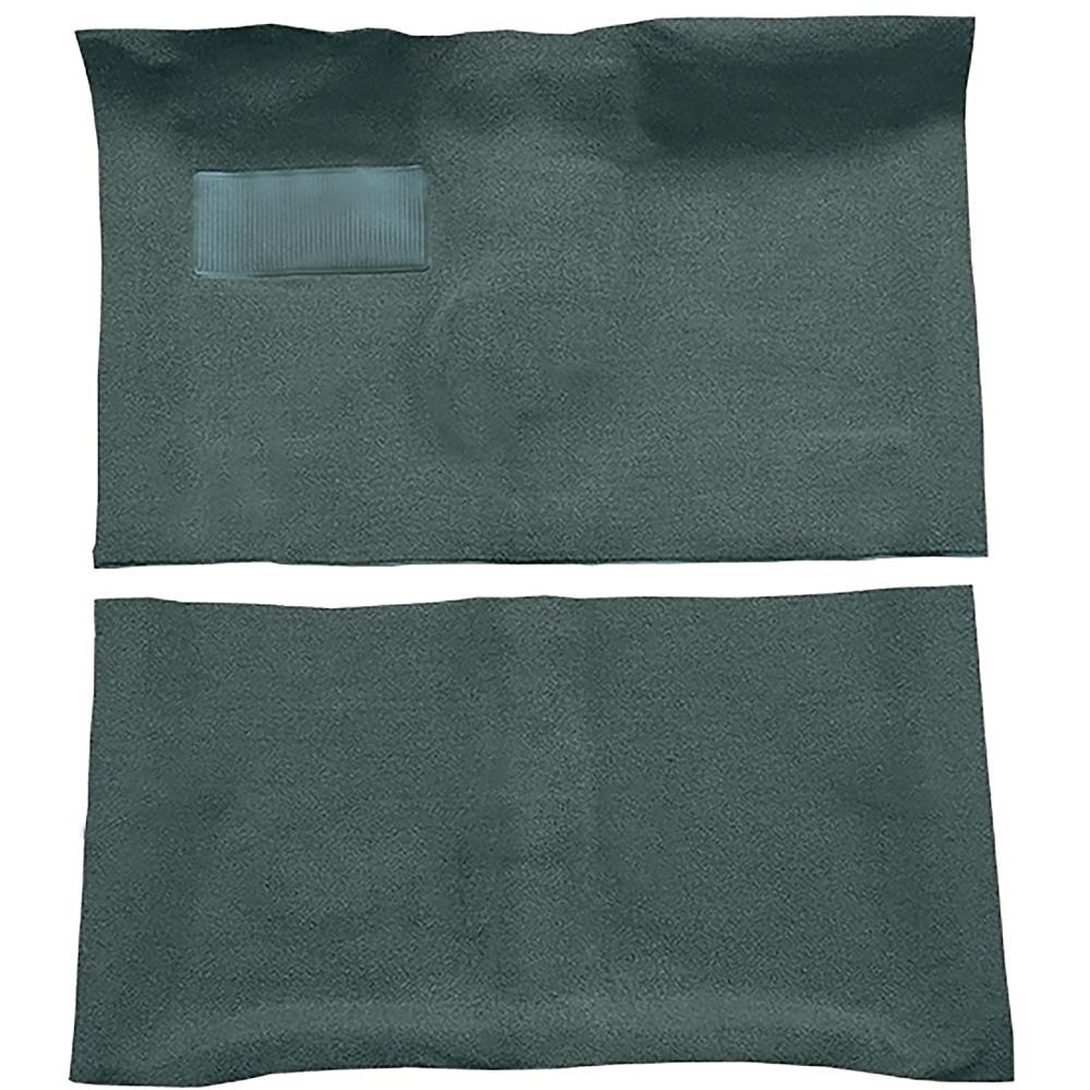 1964-67 Skylark, Chevelle, Cutlass 2-Door 4-Speed Complete Molded Carpet Set Loop Mass-Backing Aqua