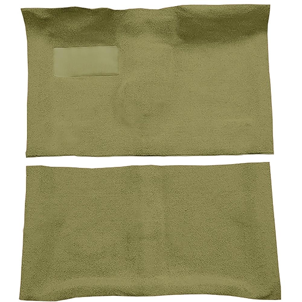 1964-67 Skylark, Chevelle, Cutlass 2-Door 4-Speed Complete Molded Carpet Set Loop Mass-Backing Ivy Gold