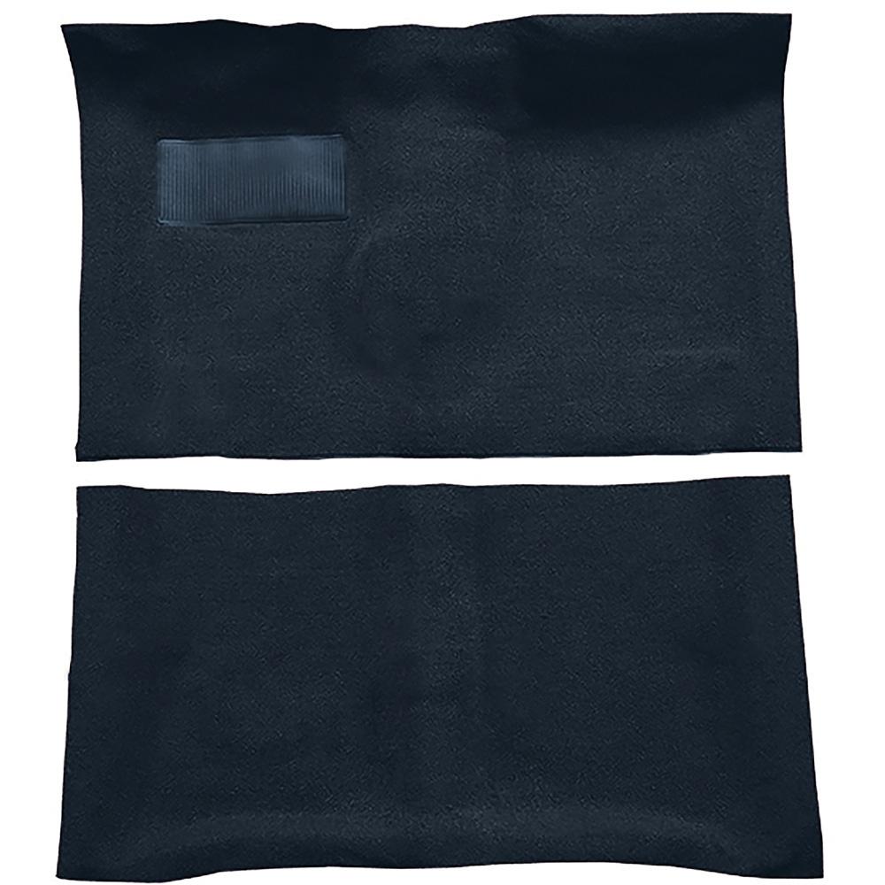 1964-67 Skylark, Chevelle, Cutlass 2-Door 4-Speed Complete Molded Carpet Set Loop Mass-Backing Dark Blue