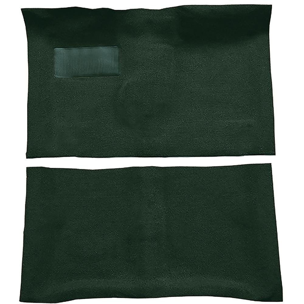 1964-67 Skylark, Chevelle, Cutlass 2-Door 4-Speed Complete Molded Carpet Set Loop Mass-Backing Dark Green
