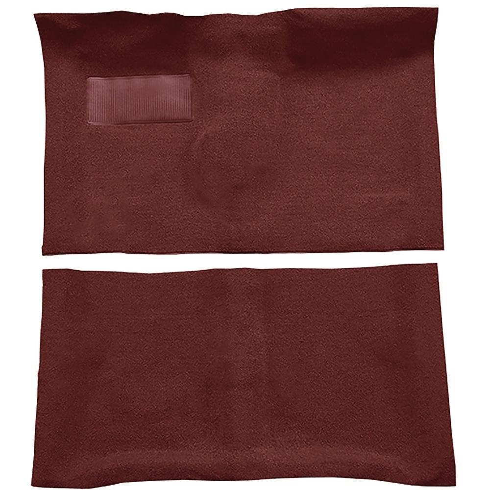 1964-67 Skylark, Chevelle, Cutlass 2-Door 4-Speed Complete Molded Carpet Set Loop Mass-Backing Maroon
