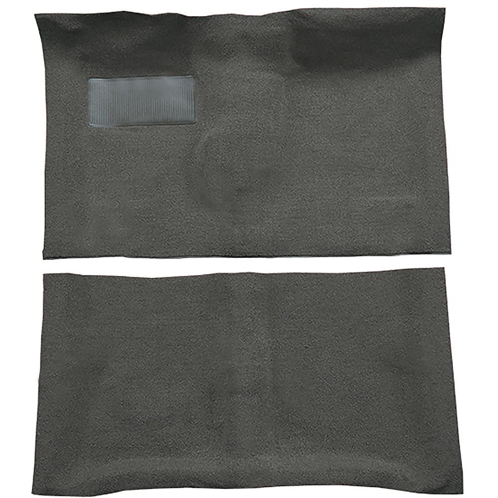 1964-67 Skylark, Chevelle, Cutlass 2-Door 4-Speed Complete Molded Carpet Set Loop Mass-Backing Gunmetal Gray