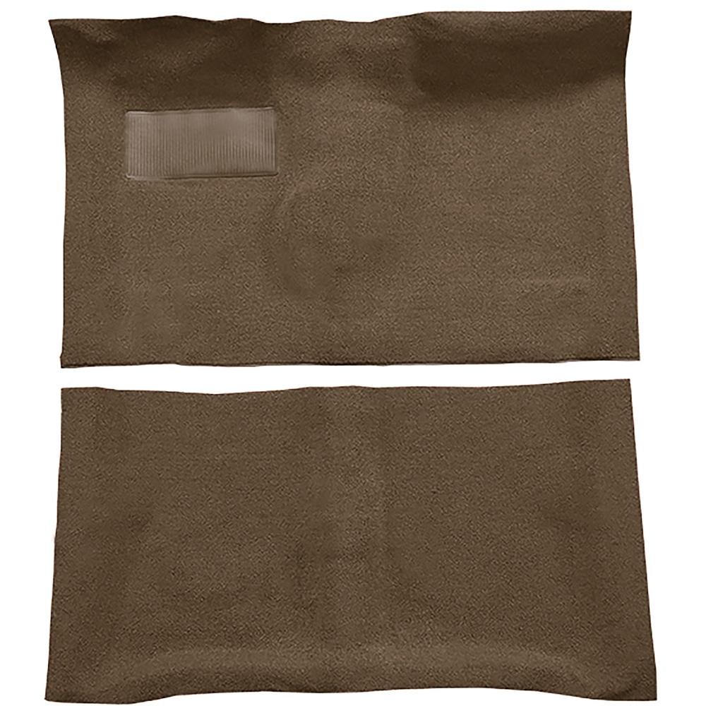1964-67 Skylark, Chevelle, Cutlass 2-Door 4-Speed Complete Molded Carpet Set Loop Mass-Backing Medium Saddle