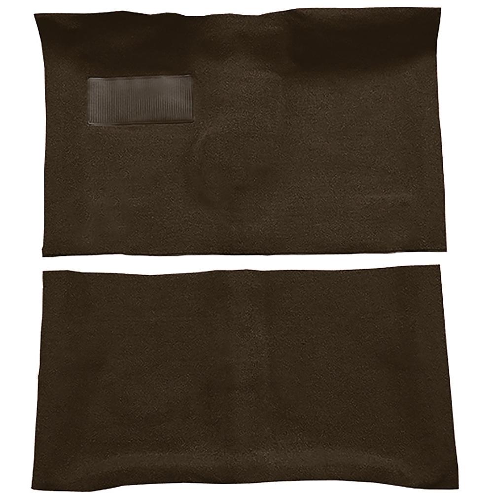 1964-67 Skylark, Chevelle, Cutlass 2-Door 4-Speed Complete Molded Carpet Set Loop Mass-Backing Dark Brown