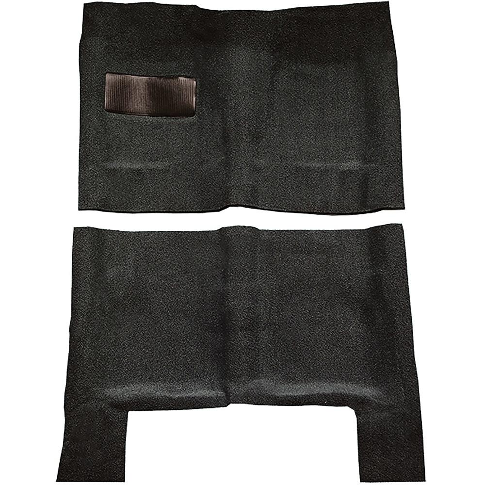 1964-67 Skylark, Chevelle, Cutlass 2 or 4-Door Automatic Complete Molded Carpet Set Loop Mass-Backing Black