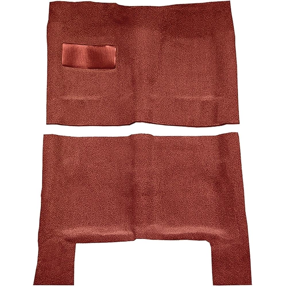 1964-67 Skylark, Chevelle, Cutlass 2 or 4-Door Automatic Complete Molded Carpet Set Loop Mass-Backing Red