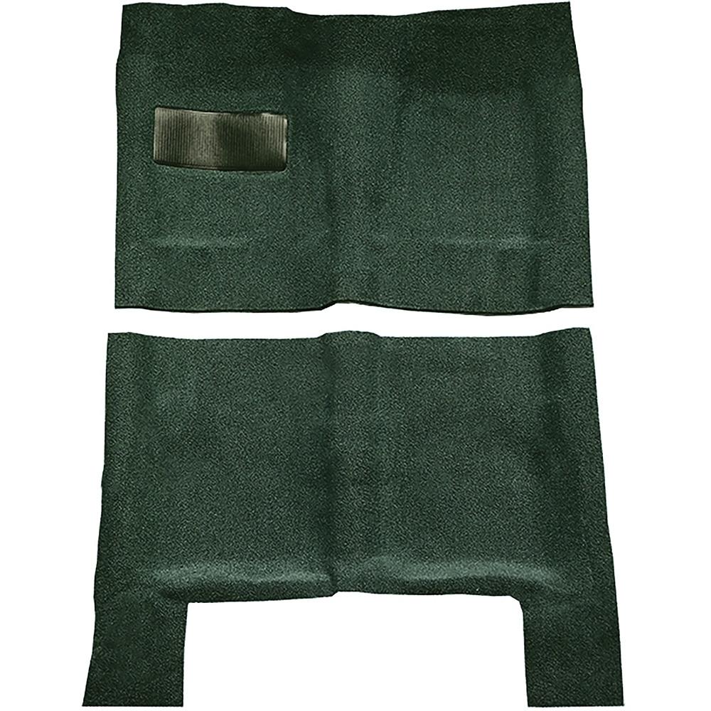 1964-67 Skylark, Chevelle, Cutlass 2 or 4-Door Automatic Complete Molded Carpet Set Loop Mass-Backing Dark Green