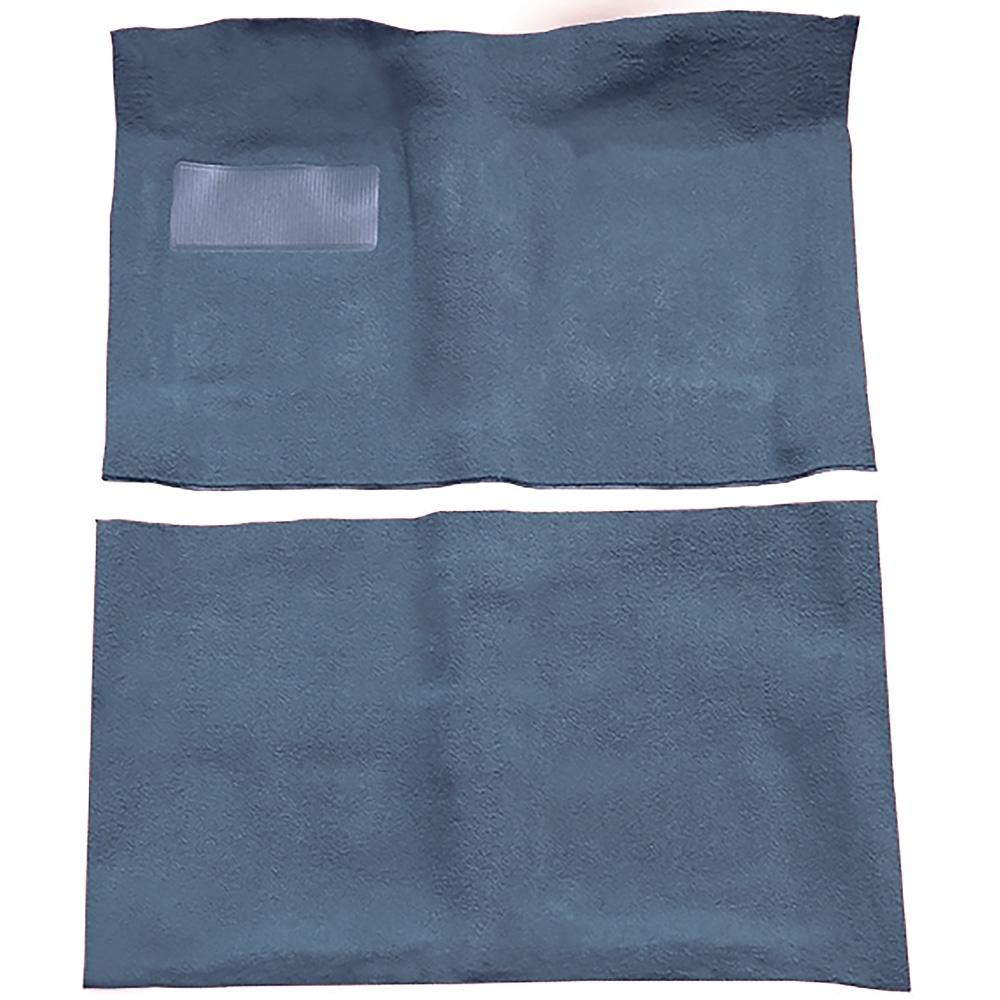 1964-67 Chevrolet El Camino 4-Speed or Automatic Complete Molded Carpet Set Loop Mass-Backing Medium Blue