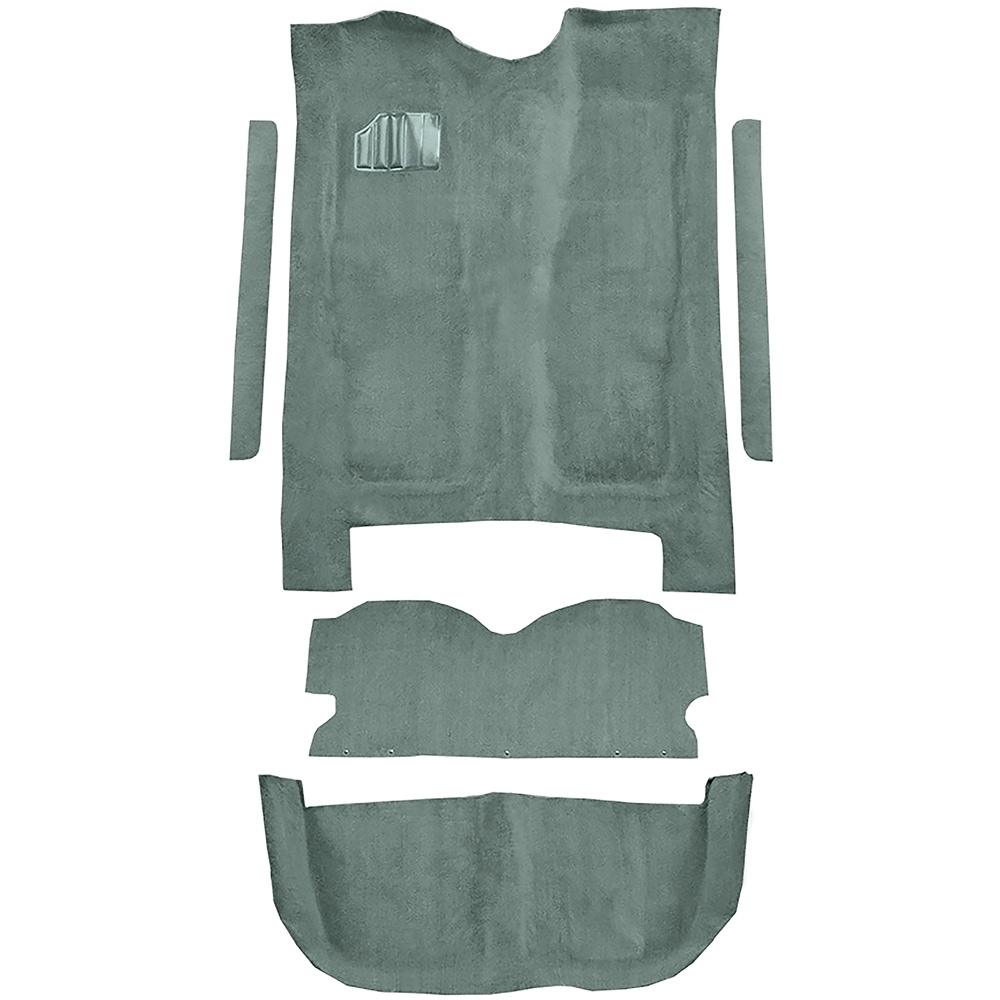 1978-87 El Camino, Caballero Manual or Automatic Complete Molded Carpet Set Cutpile Mass-Backing Silver Green / Jade